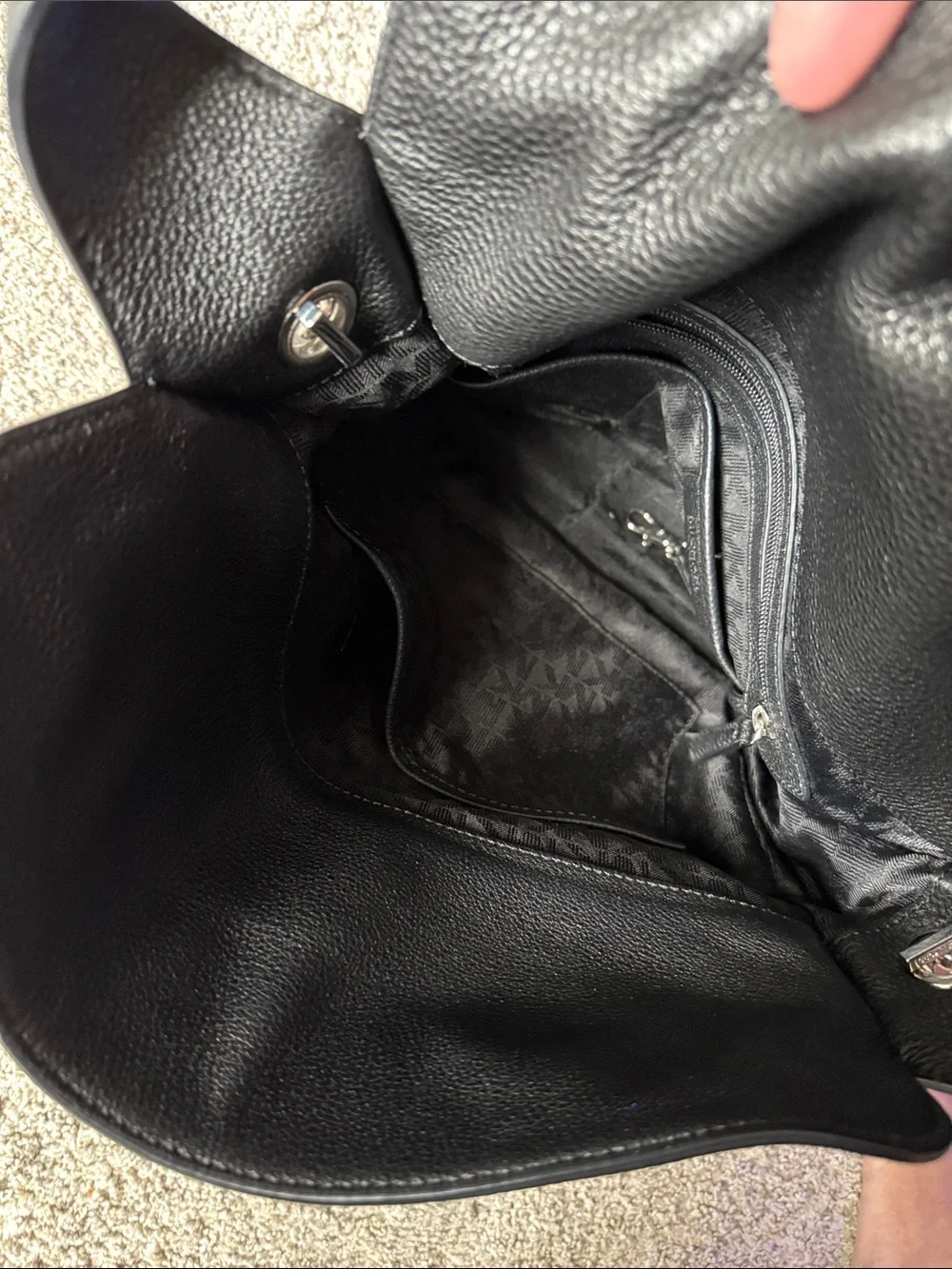 Michael Kors Black Leather Shoulder Bag